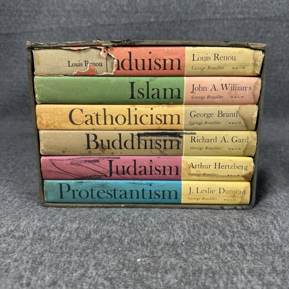 Vintage 1962 Religions Of The World George Braziller 6 Book Boxed Set Hardcover